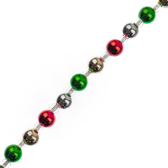 Crystal Lane DIY Holiday Christmas 7" Designer Acrylic Baubles Bead Strand
